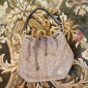 Roberto Cavalli brown and gold Hobo shoulder bag